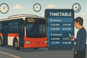 What Are the Operating Hours and Frequency of the X25 Bus